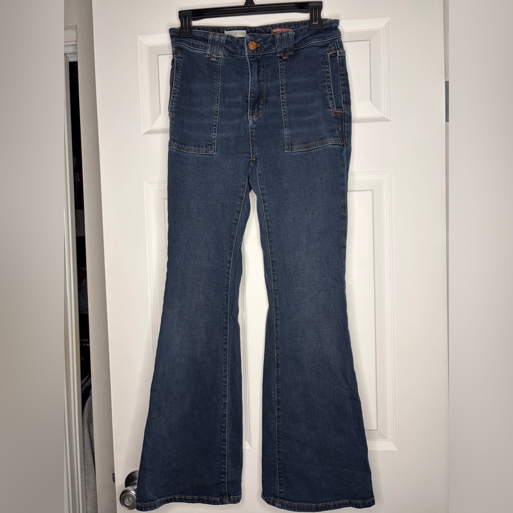 Women's Pilcro 28P Dark Blue Flared Jeans
